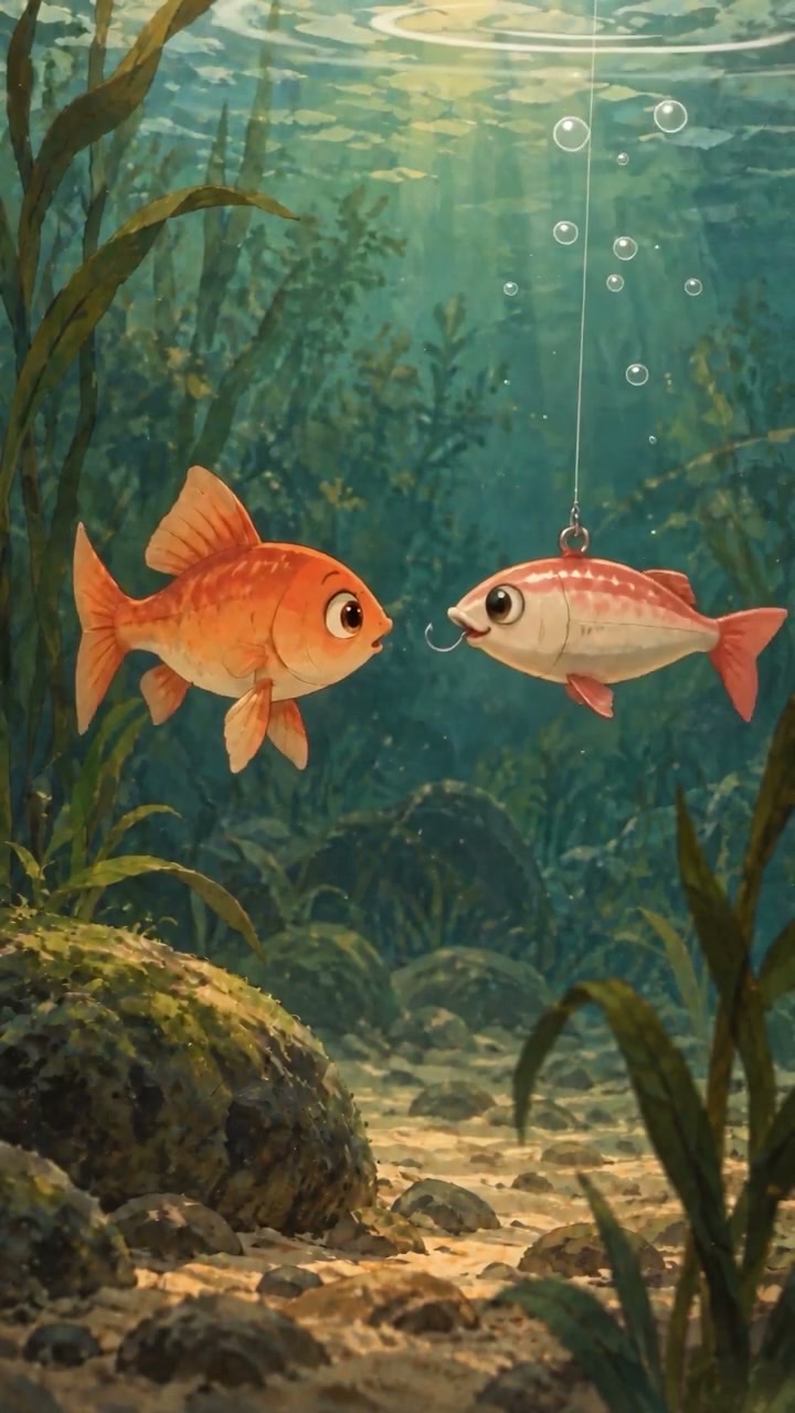 Juntos — pez ilustrado bajo el agua